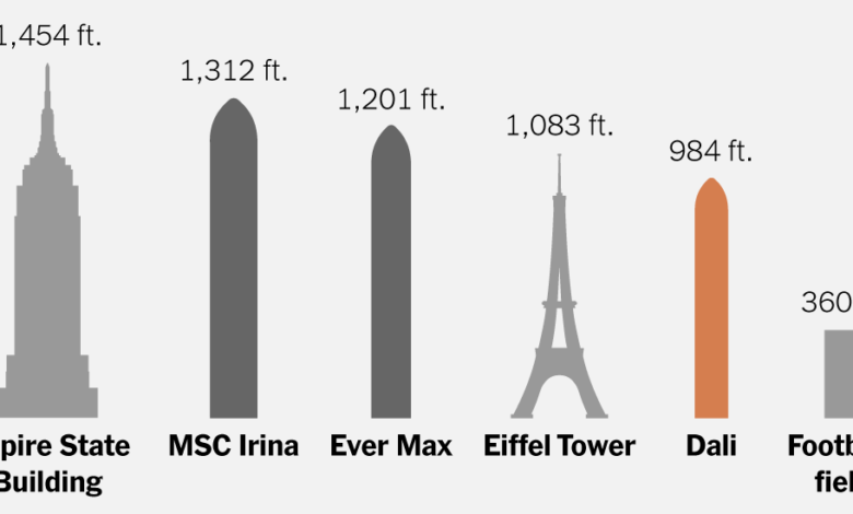 The Dali Is a Big Ship. But Not the Biggest. The Dali Is a Big Ship. But Not the Biggest.