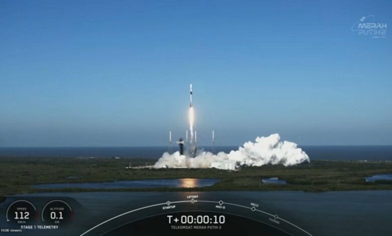 SpaceX launches Indonesian telecommunication satellite SpaceX launches Indonesian telecommunication satellite