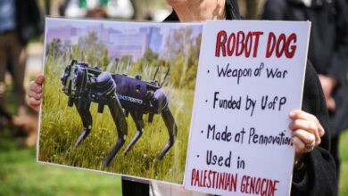 Protestors allege ‘robotic dogs’ produced by Penn spinout are involved in Israel-Hamas war