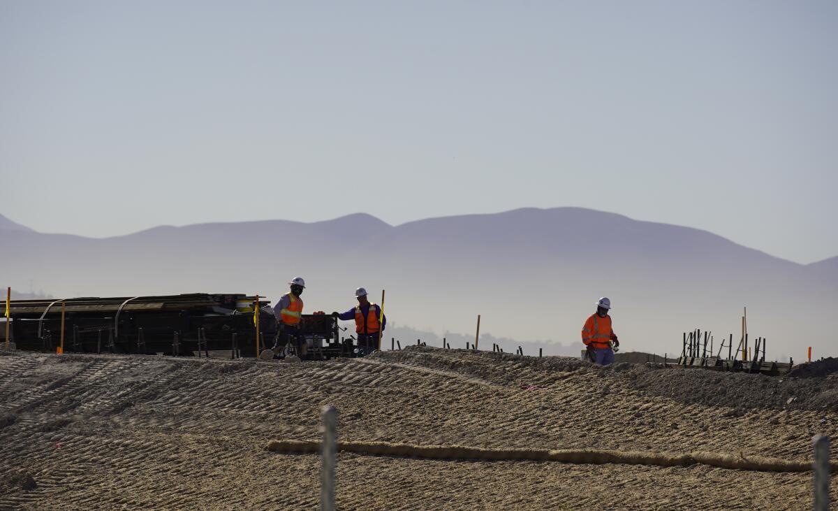 Construction on the Otay Mesa East Port of Entry on Friday, Feb. 18, 2022 in San Diego.