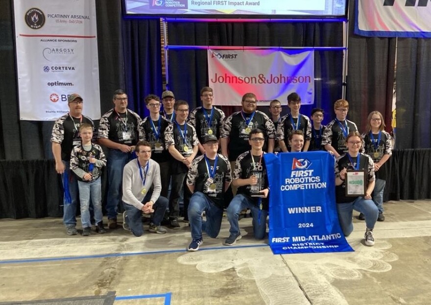 The robotics team from Western Wayne and Honesdale high schools won the regional competition at Lehigh University this month.