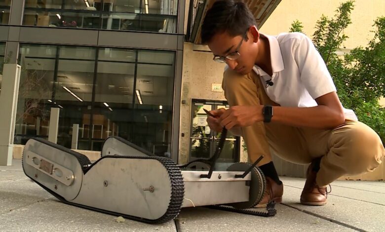 ‘Protect our brave firefighters,’ University of Texas students create firefighting robot ‘Protect our brave firefighters,’ University of Texas students create firefighting robot