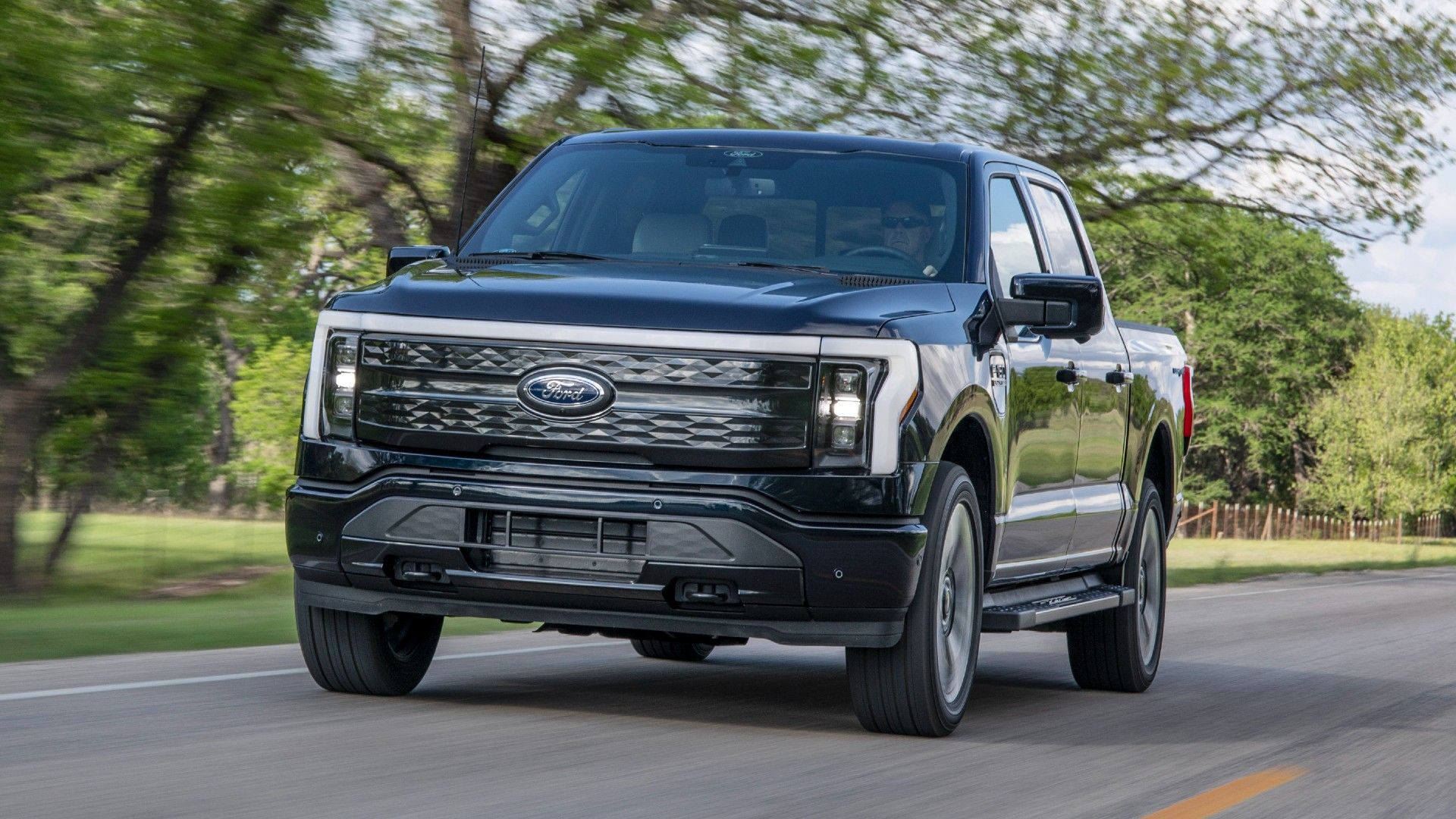 Black Ford F-150 Lightning Platinum