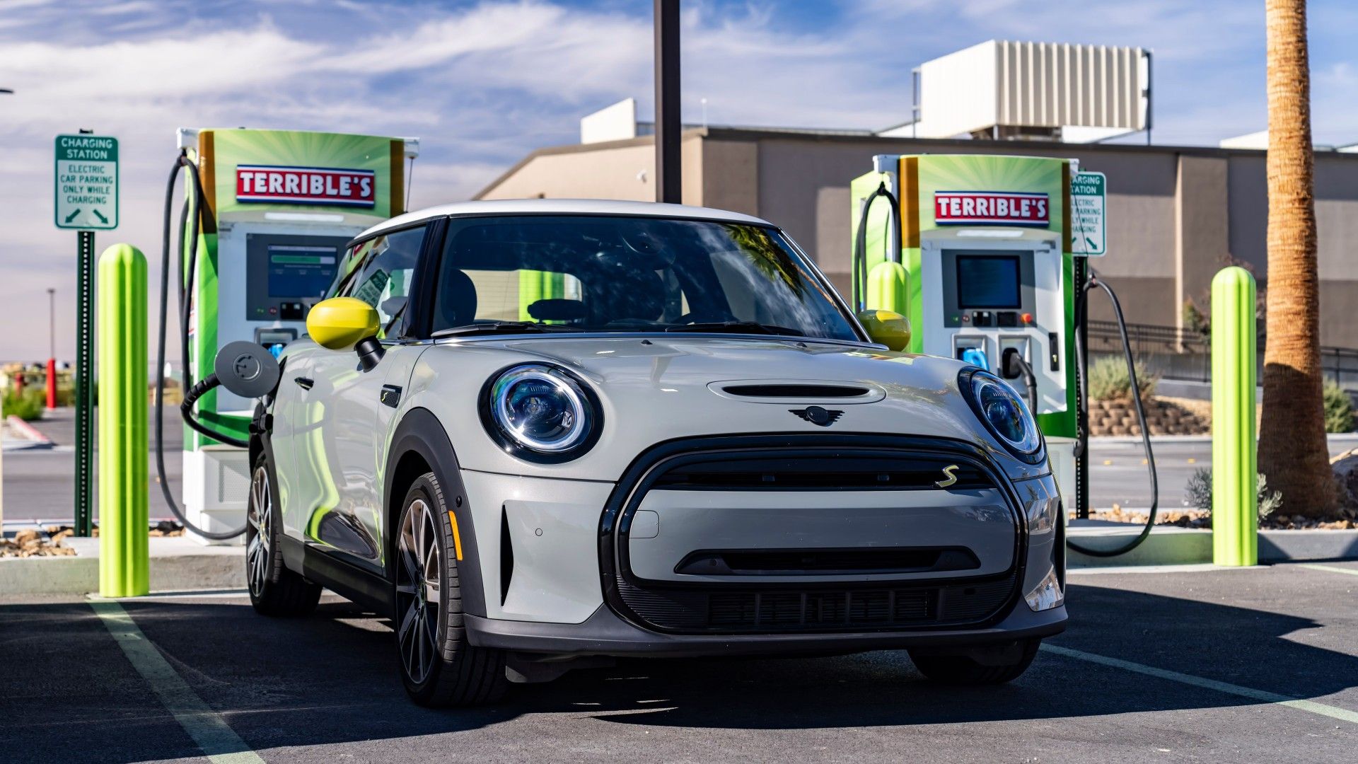 Gray MINI Cooper SE Electric Charging