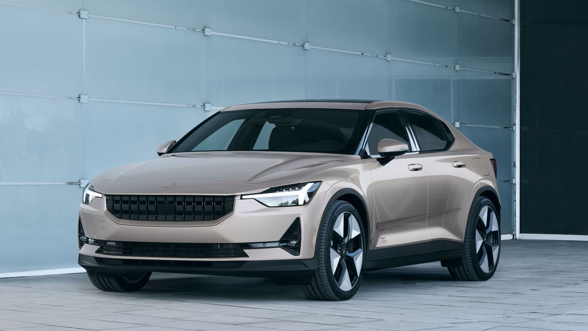 Gold 2024 Polestar 2 front-quarter