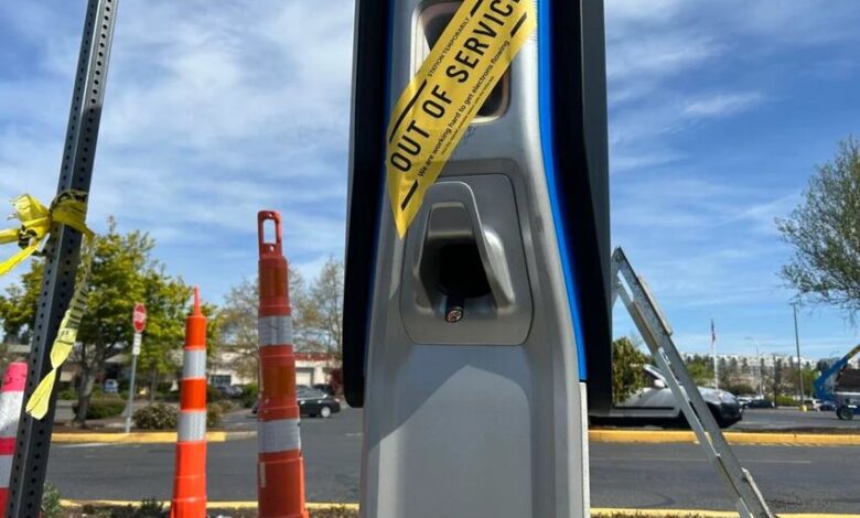 Electric vehicle charging station vandalism could undermine Washington state’s environmental goals Electric vehicle charging station vandalism could undermine Washington state’s environmental goals