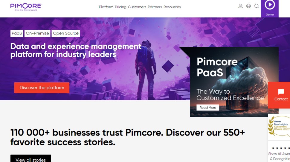 Pimcore website screenshot