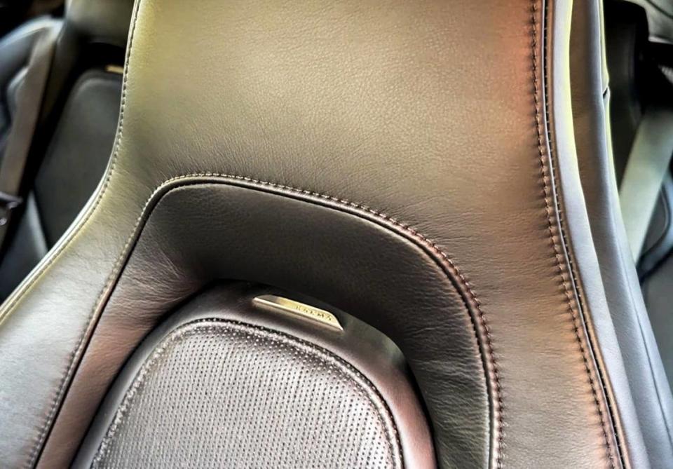 The Italian leather upholstery inside the Karma Revero luxury electric car cost as much as a small hybrid vehicle according to Karma’s Marques McCammon.