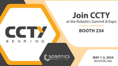 CCTY to showcase bearing solutions at the Robotics Summit & Expo