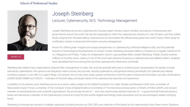 CyberSecurity Expert Joseph Steinberg To Lecture At Columbia University