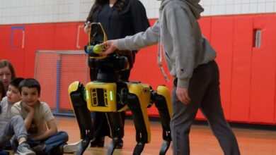 Robot dog impresses at Rochester Memorial School