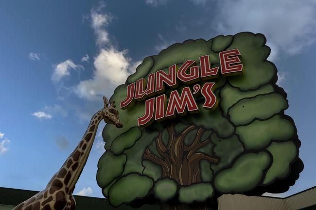 giant sign for Jungle Jim's International Market in Fairfield Ohio