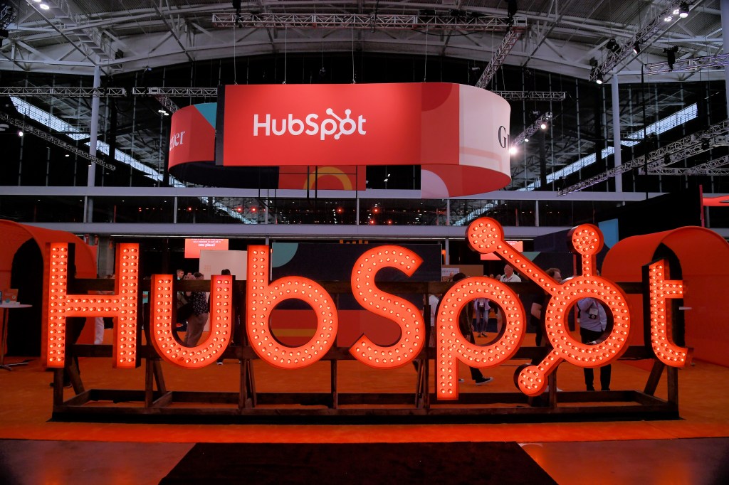 HubSpot signage in convention center