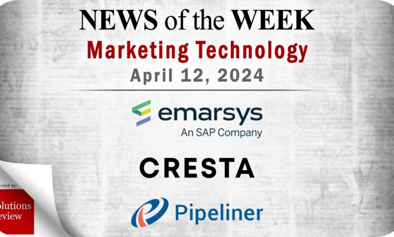 Updates from SAP Emarsys, Cresta, Pipeliner CRM, and More Updates from SAP Emarsys, Cresta, Pipeliner CRM, and More