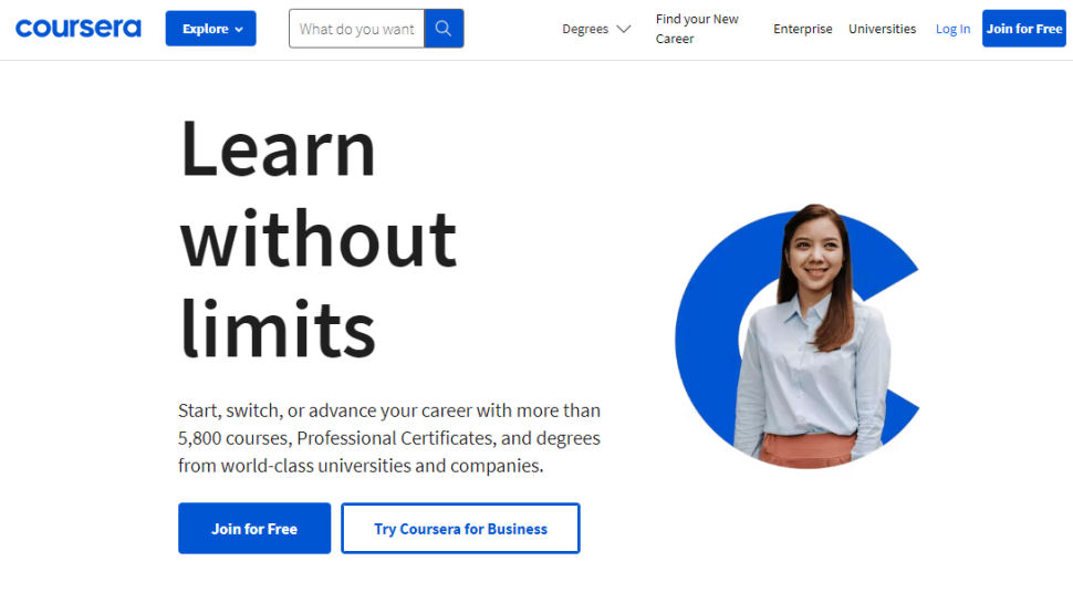 Coursera website screenshot