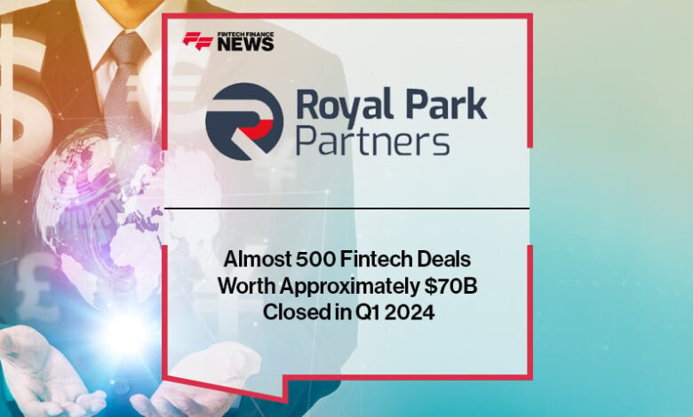 Almost 500 Fintech Deals Worth Approximately B Closed in Q1 2024, Royal Park Partners Reveals Almost 500 Fintech Deals Worth Approximately B Closed in Q1 2024, Royal Park Partners Reveals