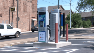 Electric vehicle fast-chargers installed on Cherry Street in Johnson City | WJHL