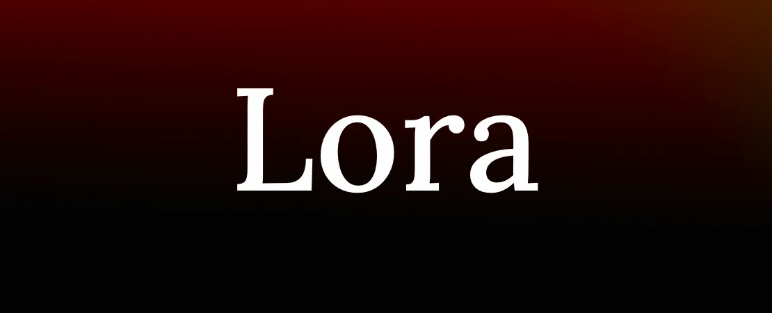 Lora, one of the best web fonts