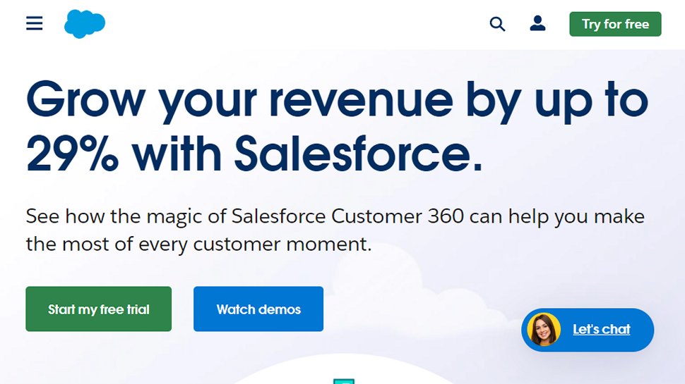 Website screenshot for Salesforce