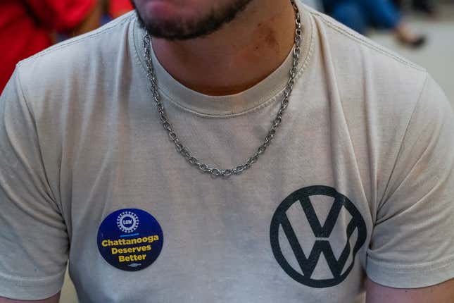 Workers at Volkswagen’s Tennessee factory have overwhelmingly voted to join the United Auto Workers union. 