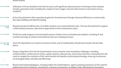 Briefing Note on Artificial Intelligence and the Humanitarian Sector – World