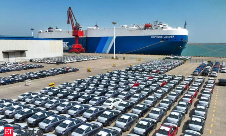 Automobile exports under stress in FY24, dip 5.5%, ET Auto