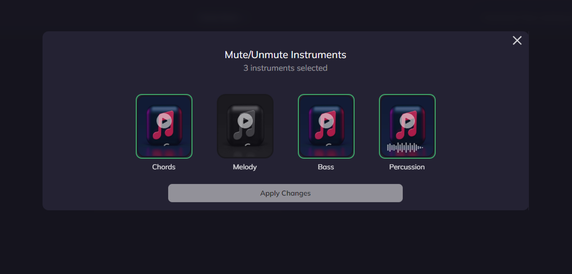 Customizing Instruments on Beatoven.ai