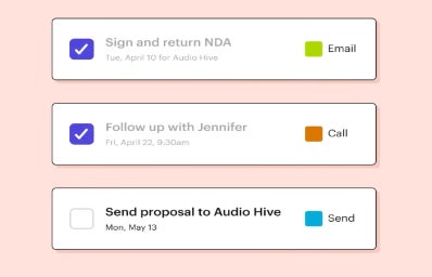 Sample Capsule task checklist.