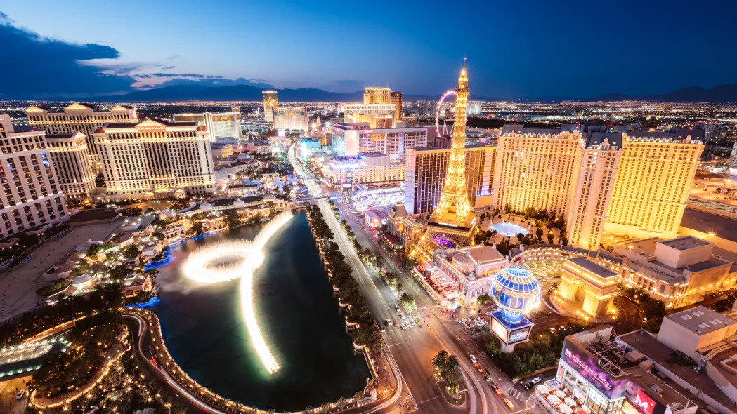 Aerial view of Las Vegas