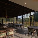 Linpan Cloud Eye: Chengdu Dayi Rural Neighborhood Center / Archi-Union Architects - Interior Photography, Dining room, Table, Chair, Beam