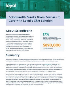 ScionHealth Breaks Down Care Barriers with CRM ScionHealth Breaks Down Care Barriers with CRM