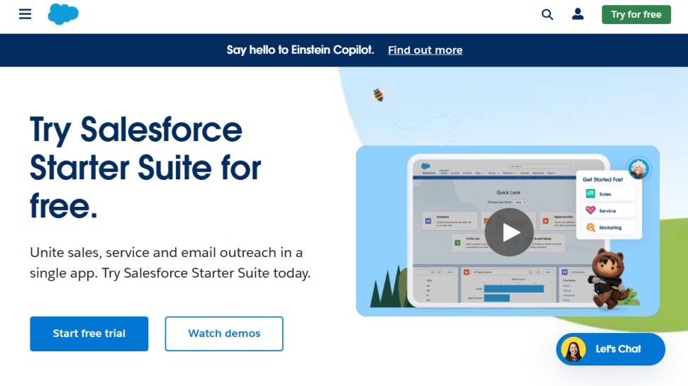 Website screenshot for Salesforce