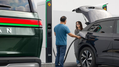 Rivian launches charger designed to open charging network to other EVs