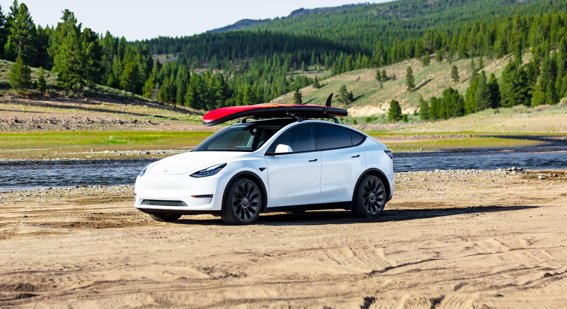 White Color Tesla Model Y