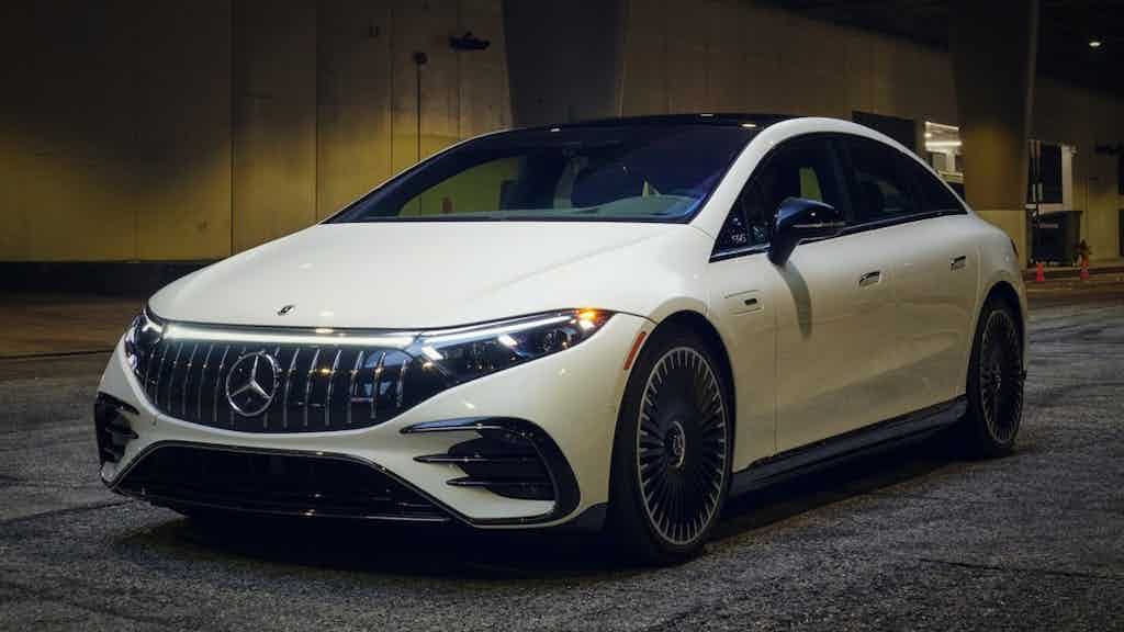 AMG EQS in a garage