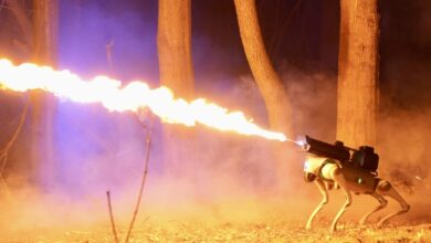 Meet Thermonator, a robotic dog equipped with a flamethrower