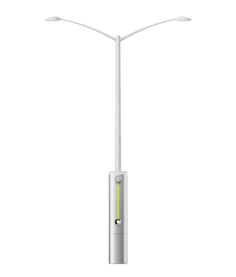 voltpost electric vehicle charger street lights