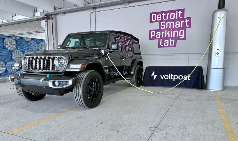 voltpost converts existing street lamps into electric vehicle chargers for roads