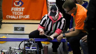 Lacombe high school’s robotics club working on a bee-monitoring prototype