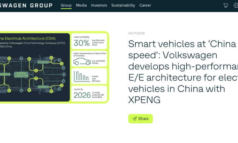 Volkswagen, Xpeng expand electric vehicle partnership · TechNode Volkswagen, Xpeng expand electric vehicle partnership · TechNode