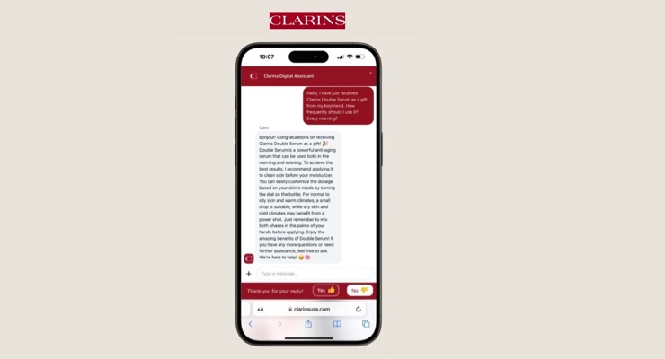 Clarins Begins Testing Generative AI-powered Customer Care Bot In US Clarins Begins Testing Generative AI-powered Customer Care Bot In US