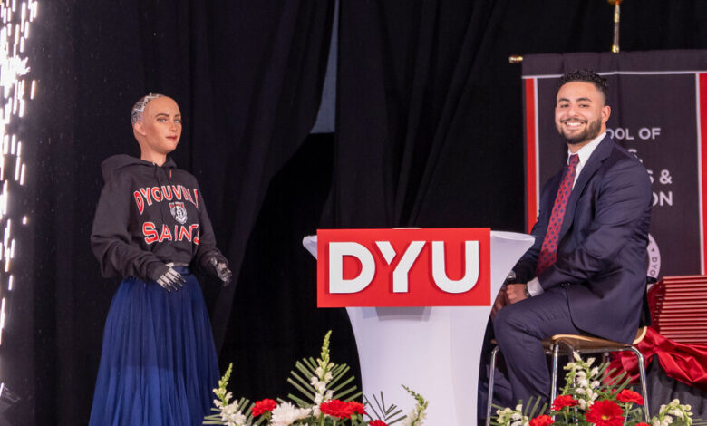 An A.I. Robot Named Sophia Tells Graduates to Believe in Themselves An A.I. Robot Named Sophia Tells Graduates to Believe in Themselves