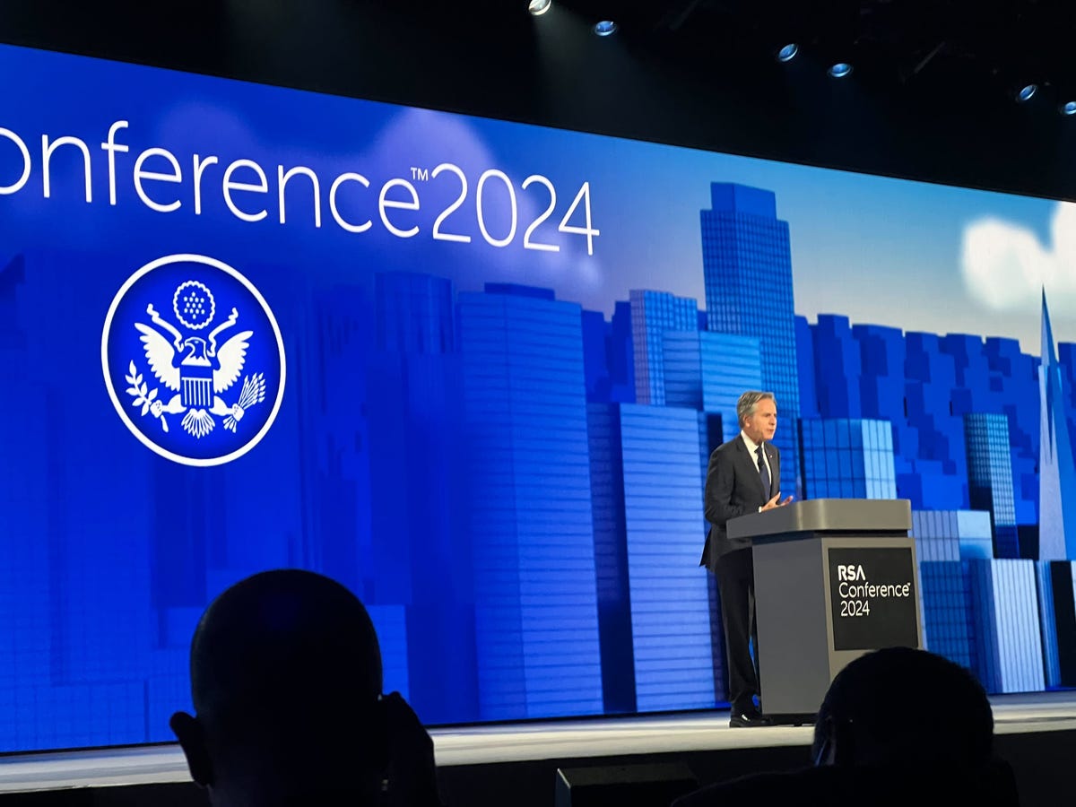 Anthony Blinken speaking at RSA 2024