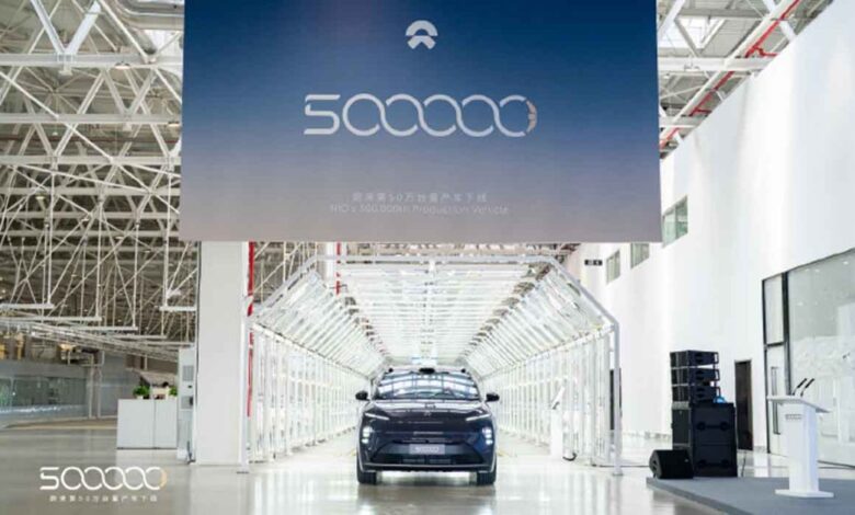 NIO rolls 500,000th production vehicle off assembly line in China NIO rolls 500,000th production vehicle off assembly line in China