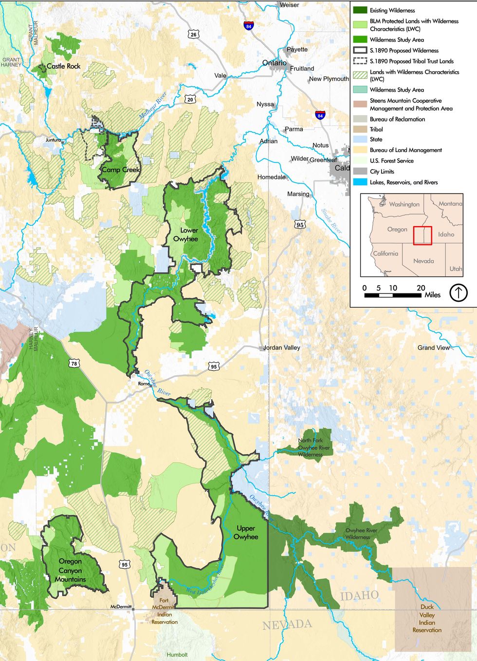 Map of Owyhee