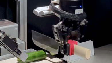 Videos: Robots With Knives, Powerline Drones, Exoskeletons