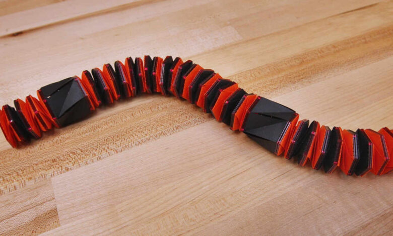 New origami robot crawls like a caterpillar New origami robot crawls like a caterpillar