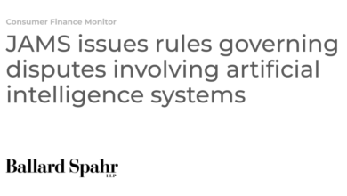 JAMS issues rules governing disputes involving artificial intelligence systems