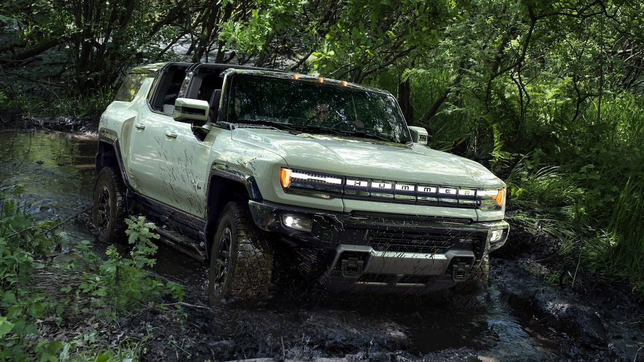 A mud-bogging 2022 GMC Hummer EV3X