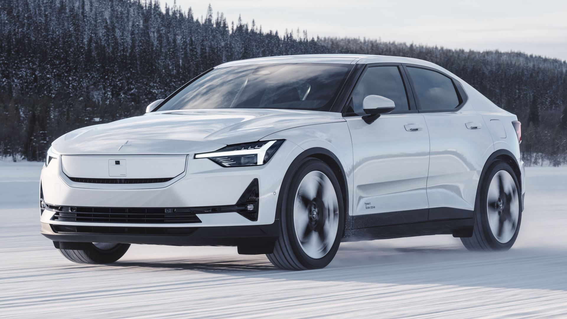 White 2024 Polestar 2 front-quarter